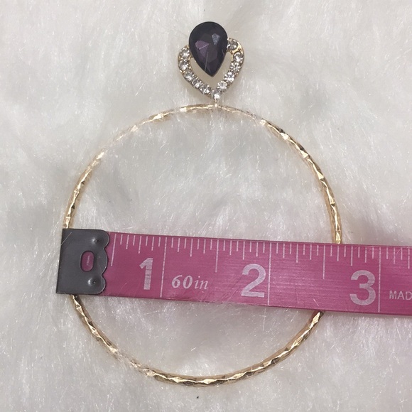 🌹Palm Beach Statement Dangle Hoop Earrings - Picture 6 of 6